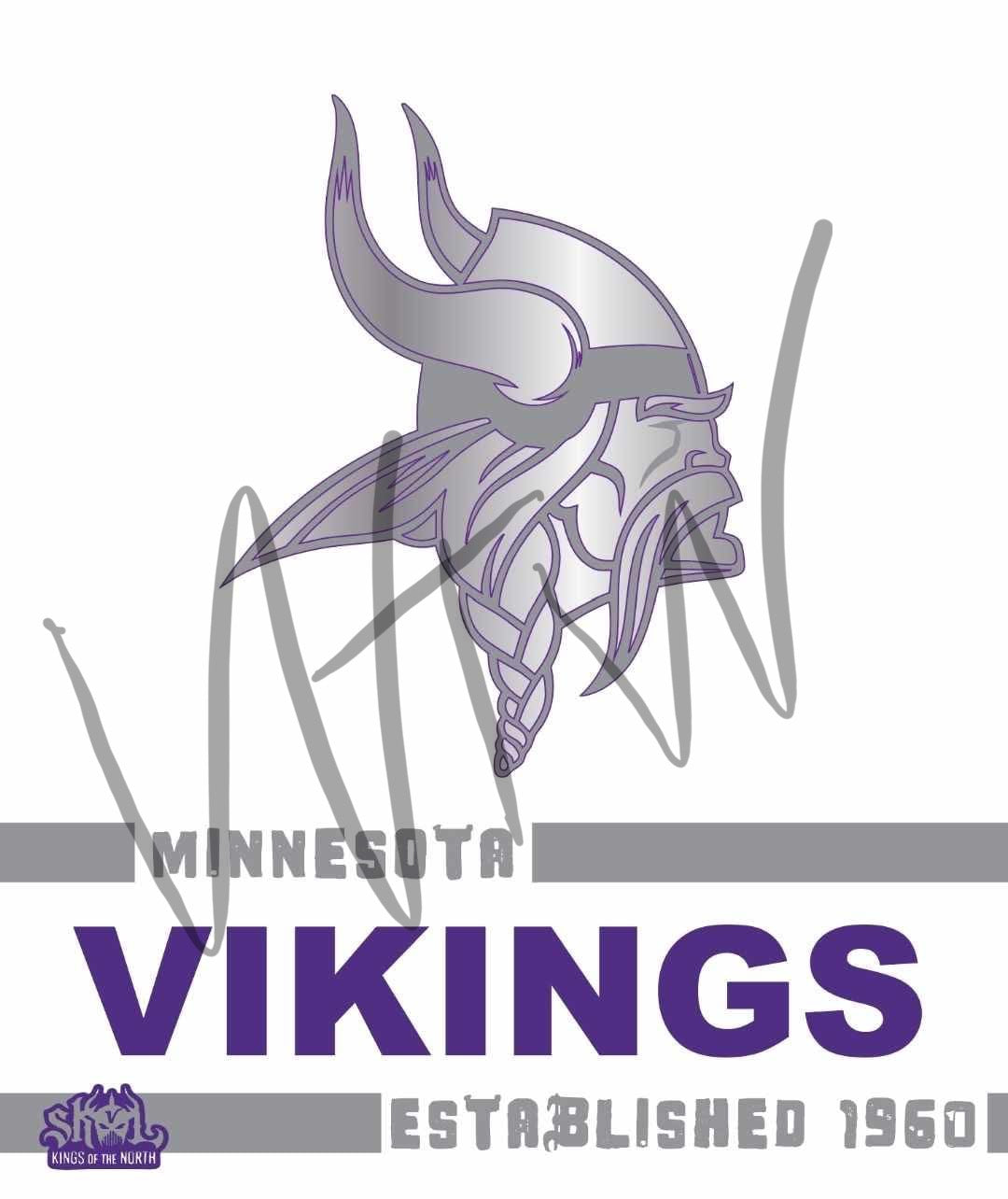 Vikings White Out Edition - Adult Luxury Minky Blanket - PRE-ORDER
