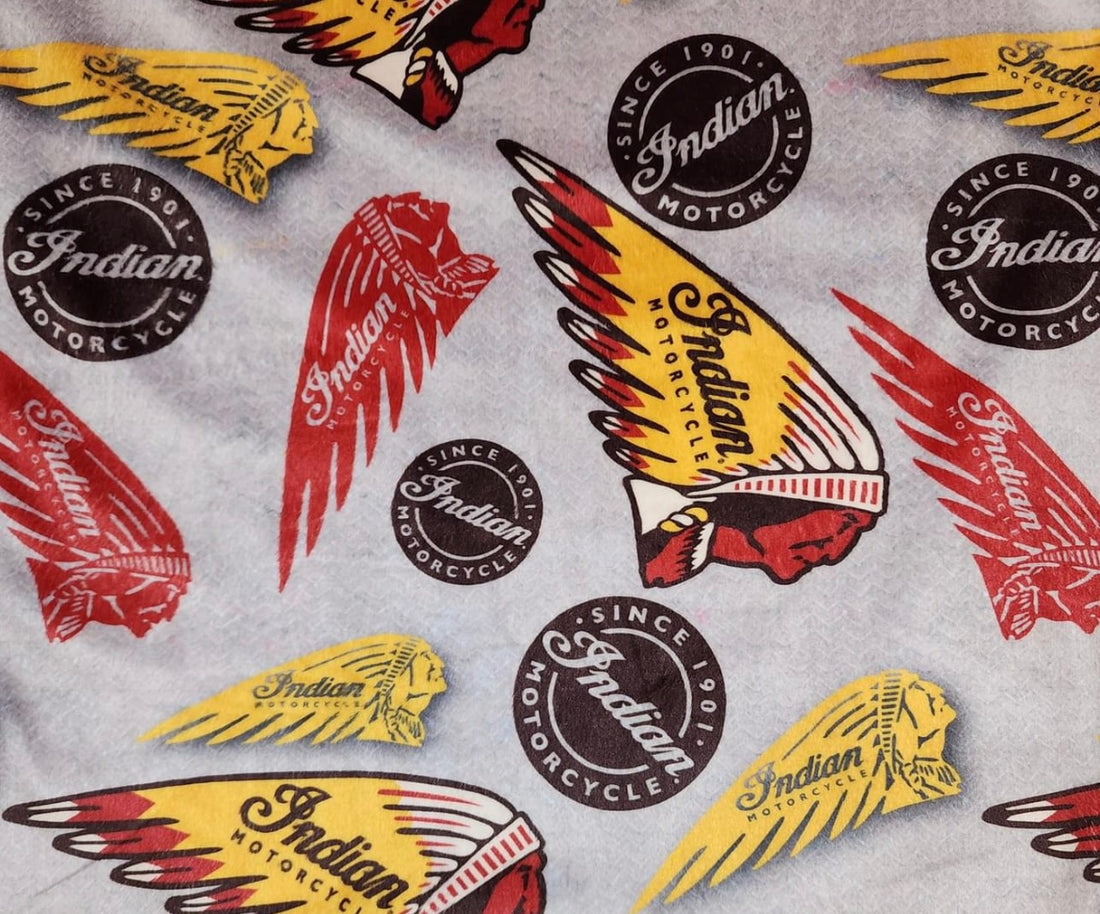 Indian MotorCycle - Luxury Minky Blanket - pre-order - Put backing color preference in notes at checkout
