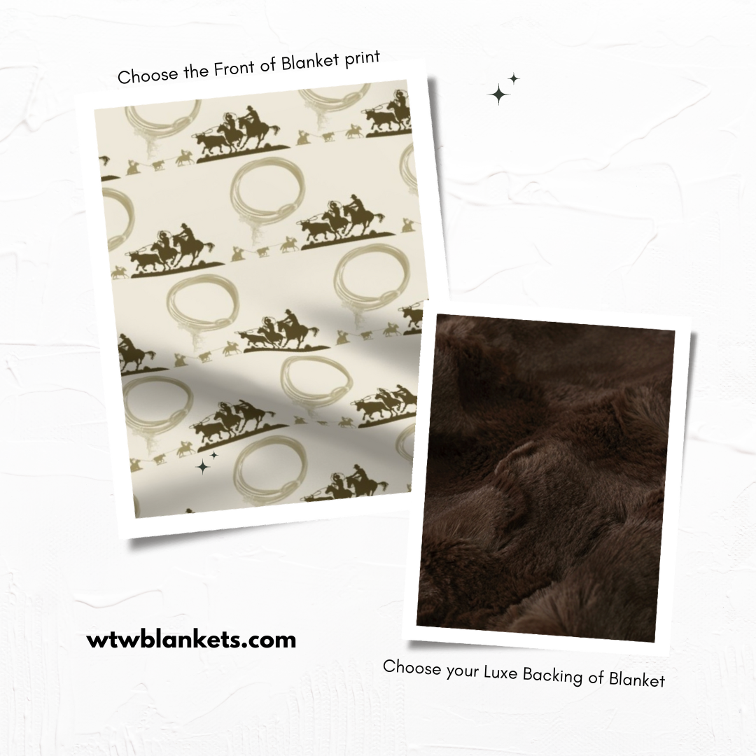 Team Roper Chocolate - Adult Luxury Minky Blanket