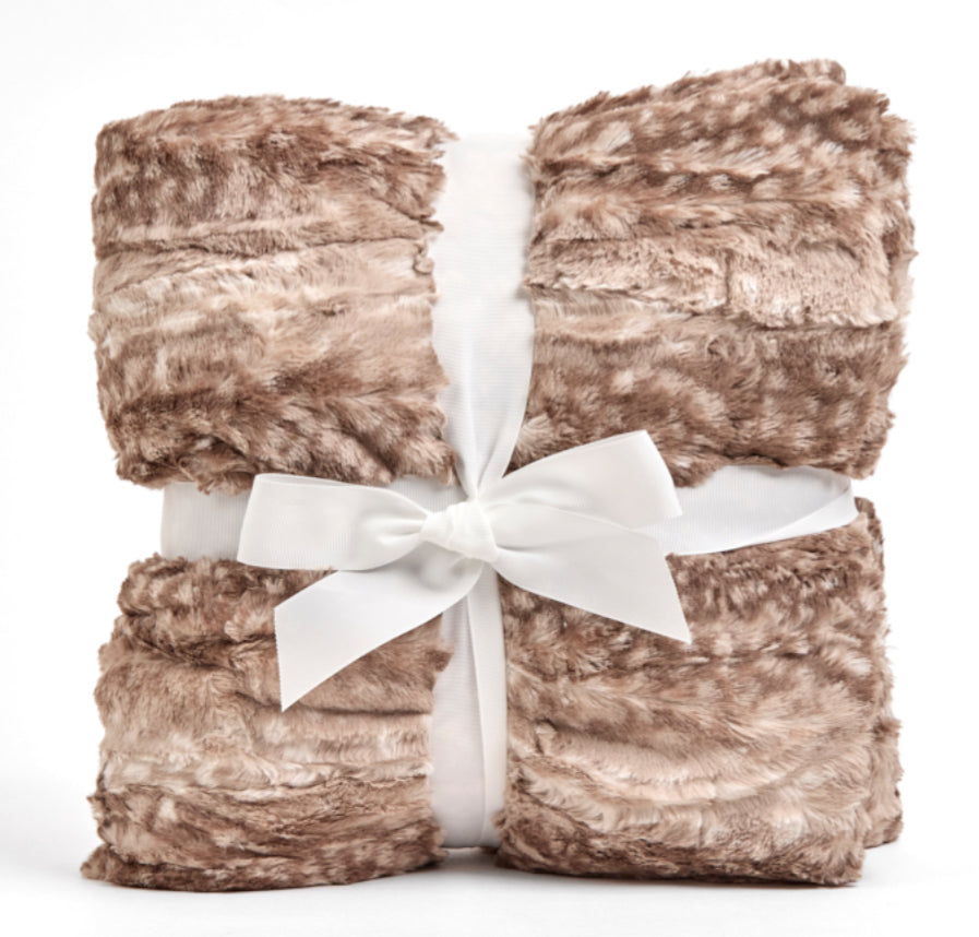 Fawn Cappuccino - Adult Luxury Minky Blanket - Fast TAT (Pre-Order)