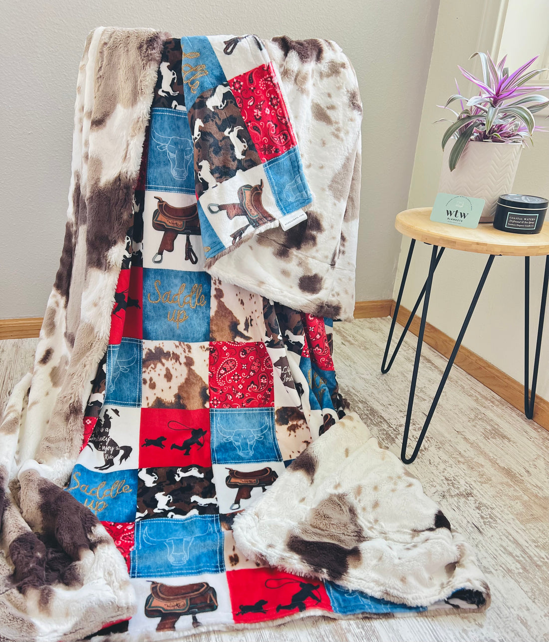 "Saddle Up" Brown Sugar Pony Luxe Minky Blanket - PRE-ORDER
