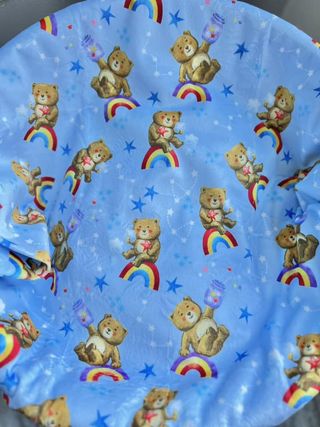 Fabric by the yard - "Rainbow Bears" Cuddle Minky