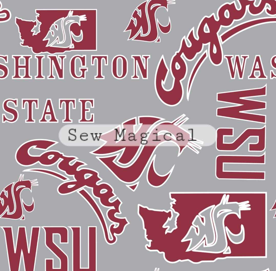 Washington State U - Merlot -Adult Luxury Minky Blanket
