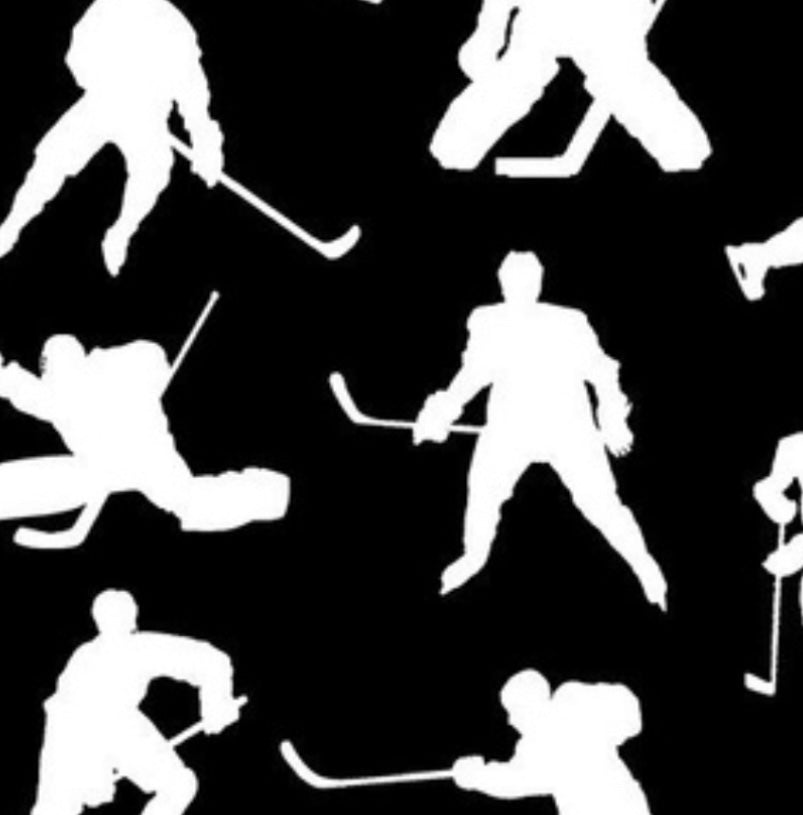 Hockey! Adult Luxe Minky Blanket (You choose backing color) - IN STOCK made to order