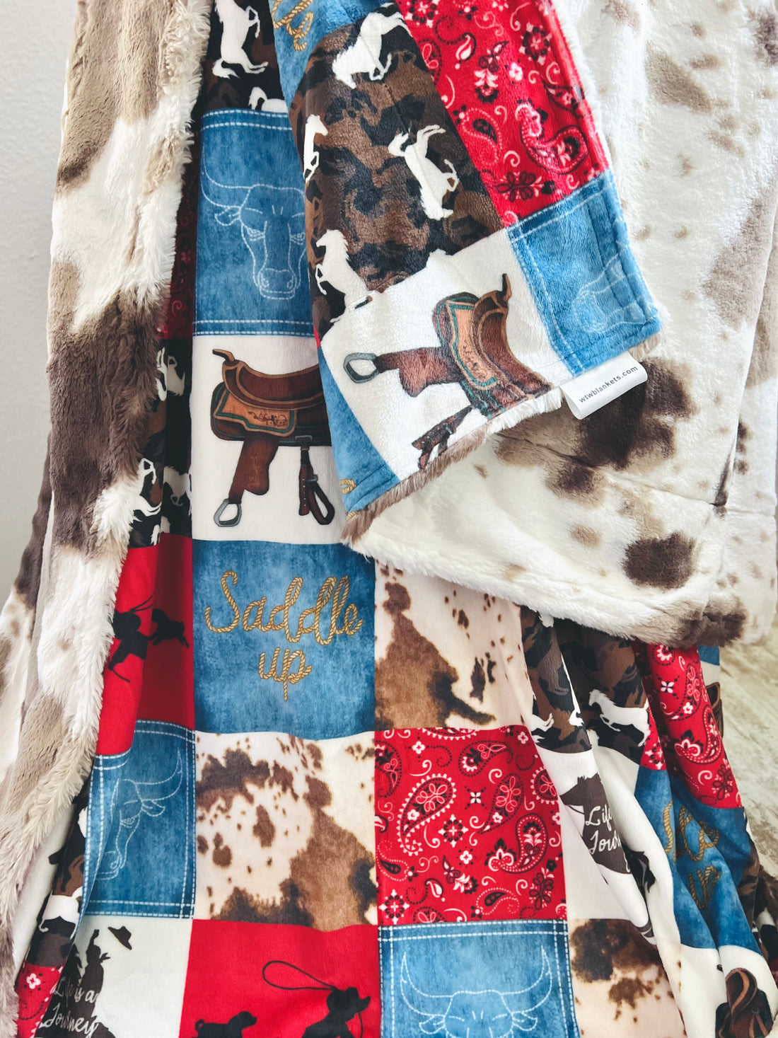"Saddle Up" Brown Sugar Pony Luxe Minky Blanket - PRE-ORDER