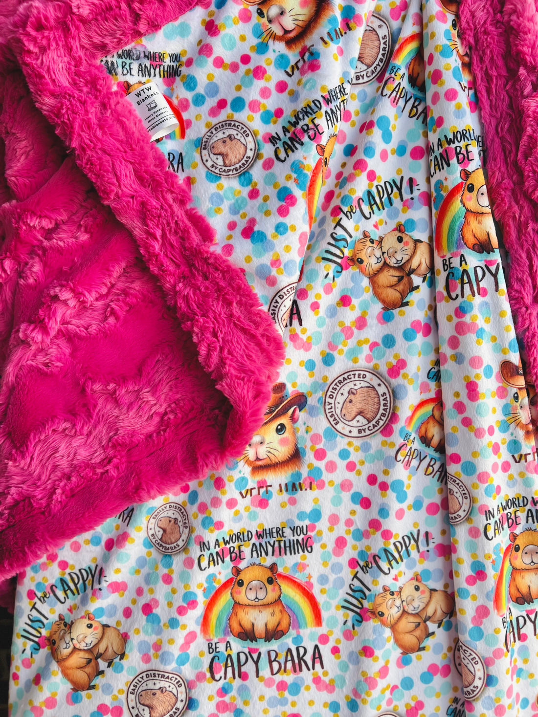 Just Be Cappy! Capybara - Luxury Minky Blanket (PRE-ORDER)