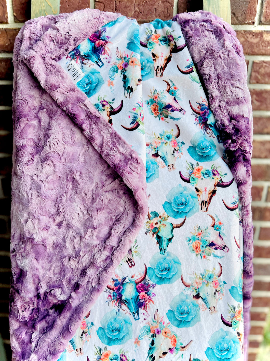 Elderberry Galaxy Skull Adult Luxury Minky Blanket