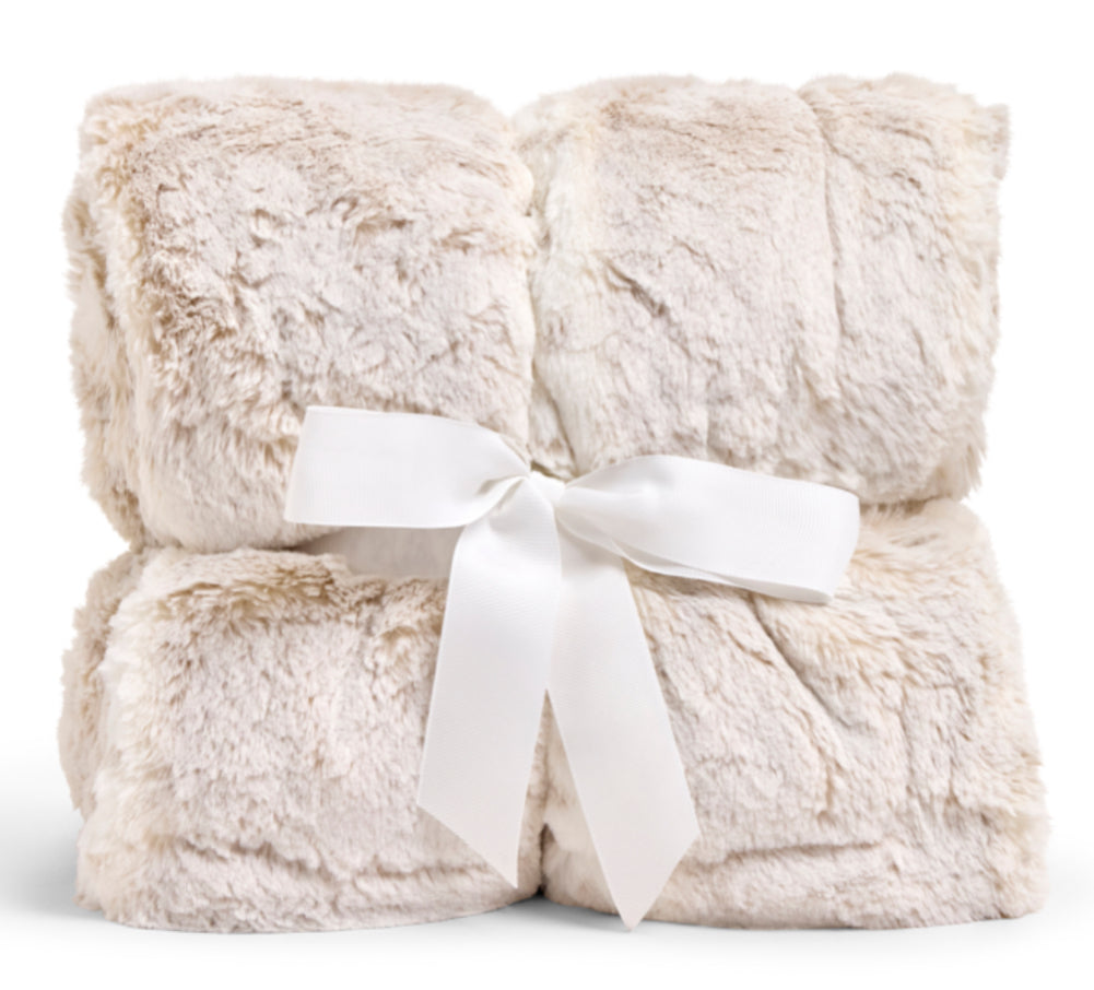 Alaskan Bunny Oat - PREMIUM - Adult Luxury Minky Blanket - Fast TAT - Pre-Order