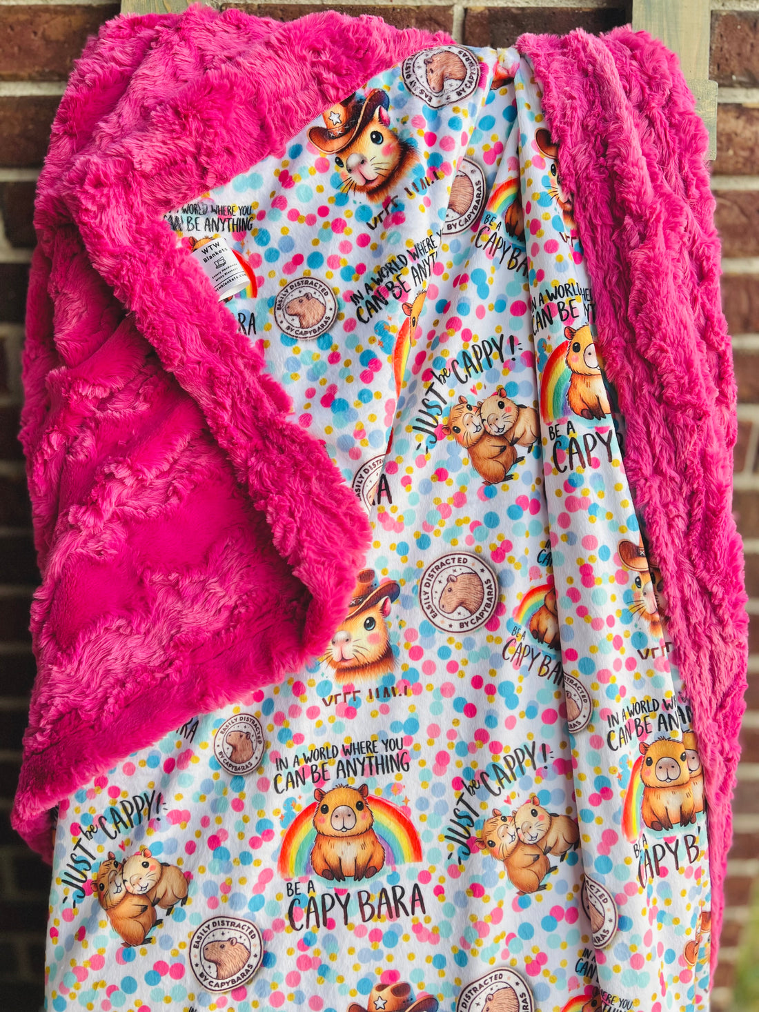 Just Be Cappy! Capybara - Luxury Minky Blanket (PRE-ORDER)