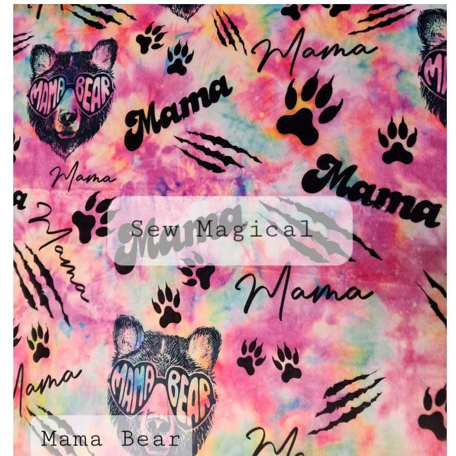 Mama Bear pink - Adult Luxe Minky Blanket - PRE-ORDER