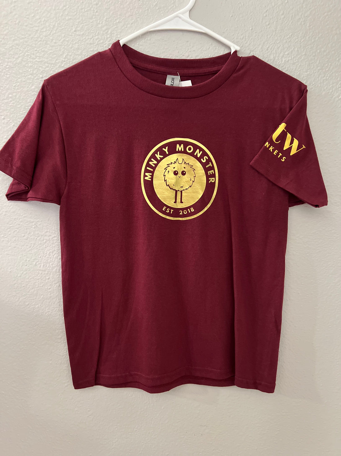 Maroon and Gold Circle "Minky Monster" t-shirt - YOUTH