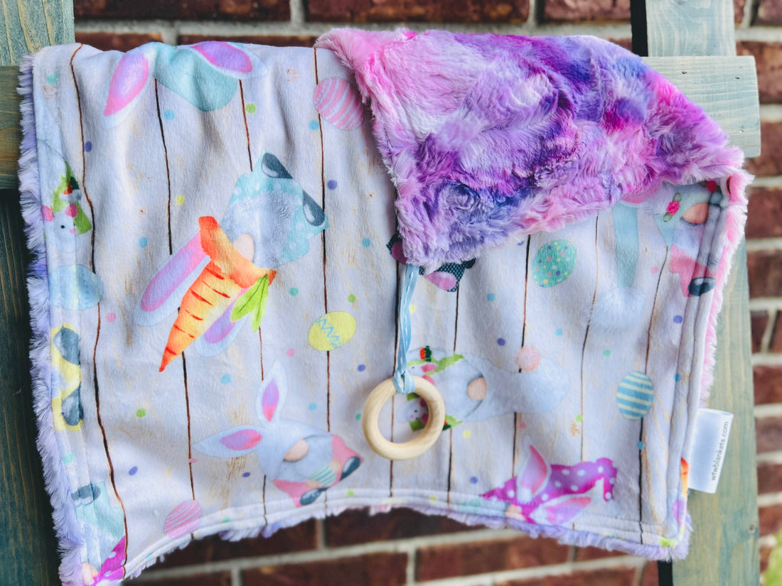 Easter Gnome (Mermaid Luxe) Lovey w/ Wooden Loop - 16x20”