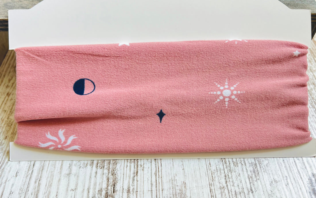 Solar System Celestial-Inspired Headband - Mauve
