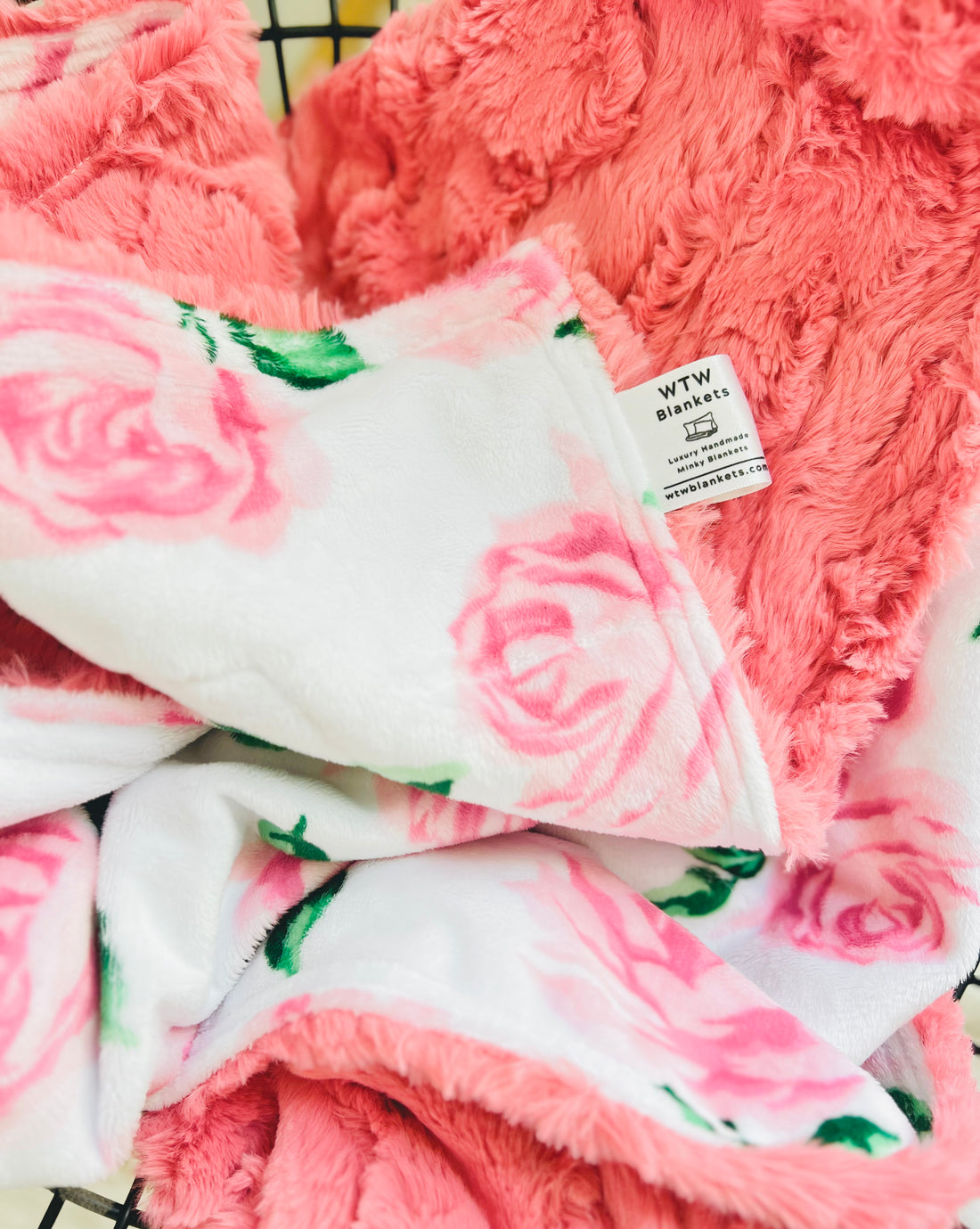 Flamingo Glacier Rose Luxury Minky Blanket