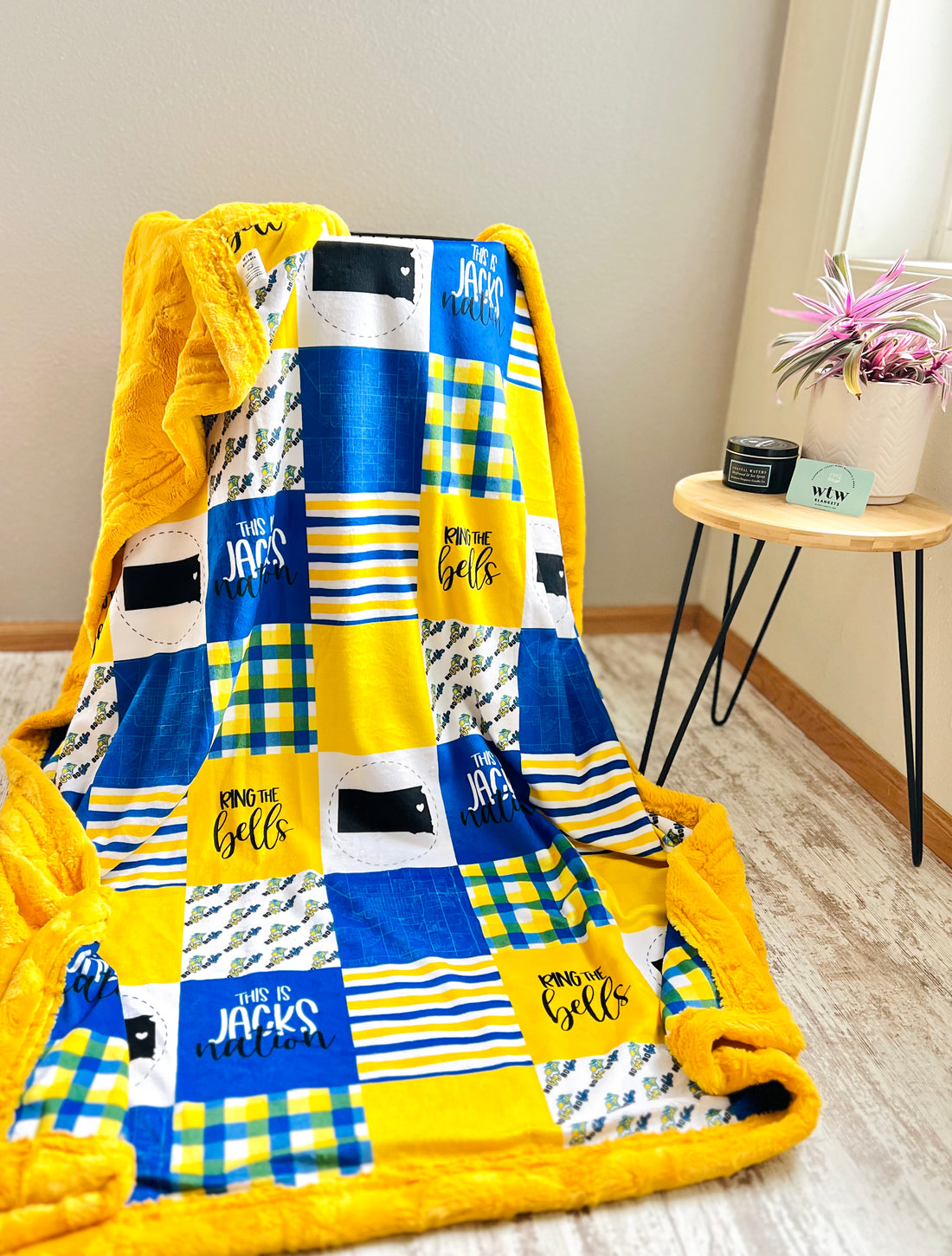 SDSU Nation Jackrabbits - Luxury Minky Blankets - *PRE-ORDER* (2 backing color options)