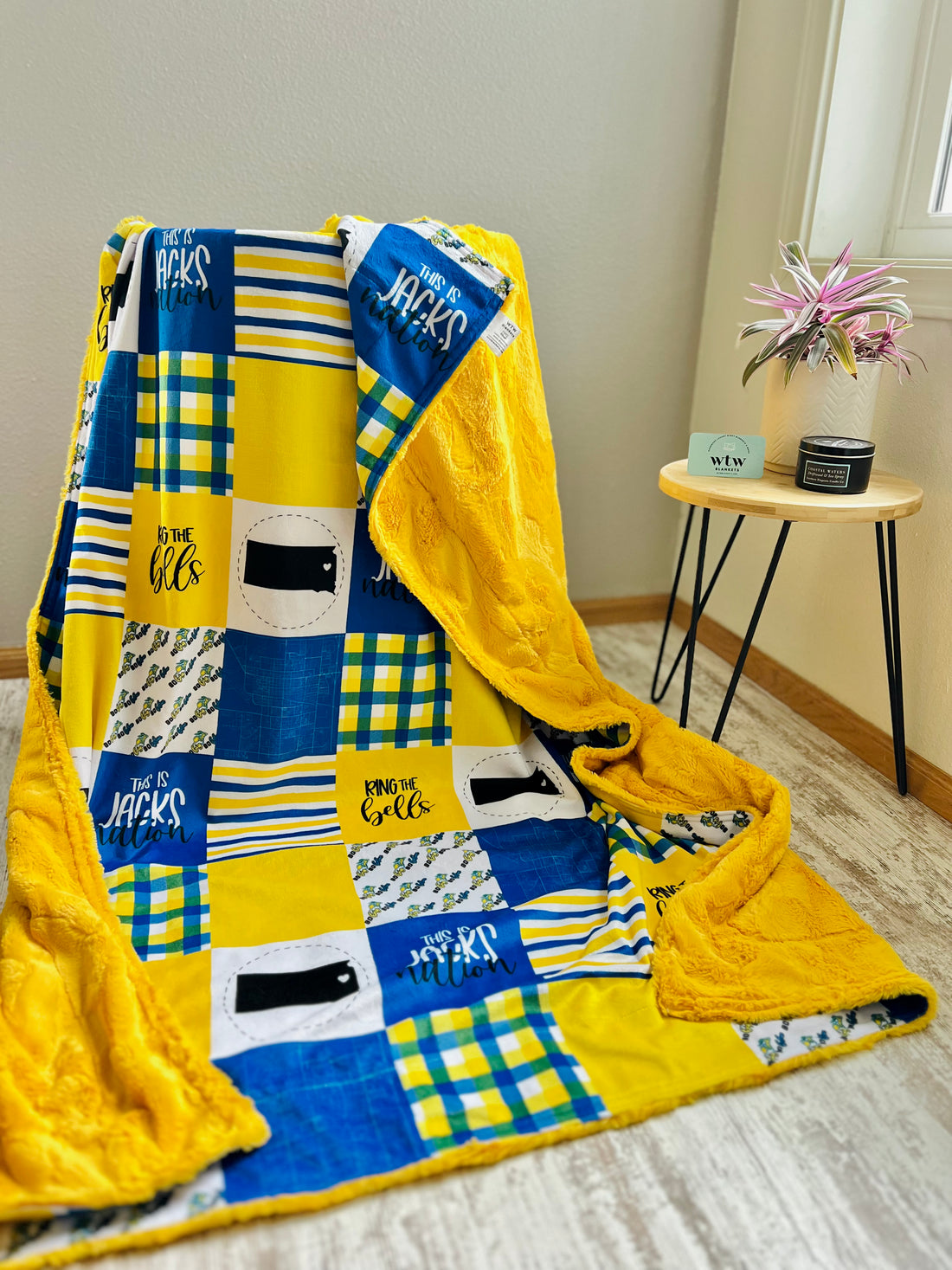 SDSU Nation Jackrabbits - Luxury Minky Blankets - *PRE-ORDER* (2 backing color options)