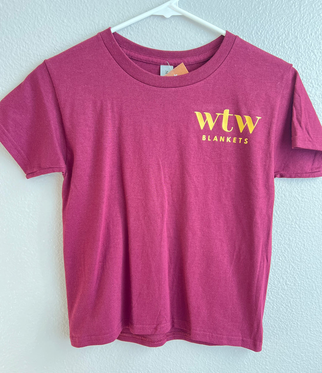 " WTW Blankets" Maroon T-shirt w/gold logo