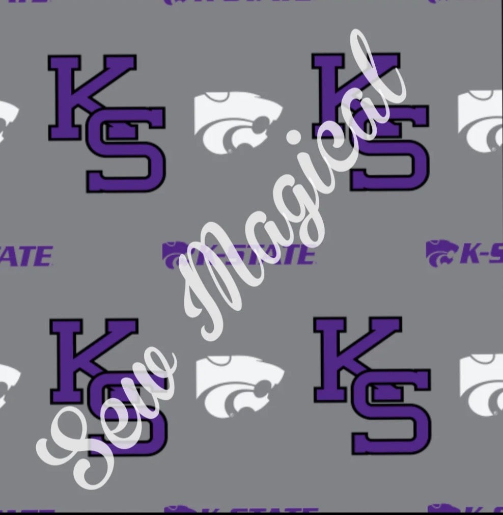 K-STATE (grey) - Luxury Minky Blankets - *PRE-ORDER*