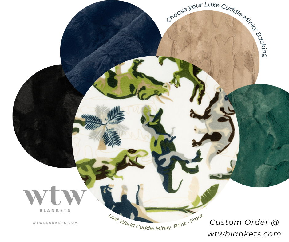 Lost World Dino Luxury Minky Blanket -Pre-Order