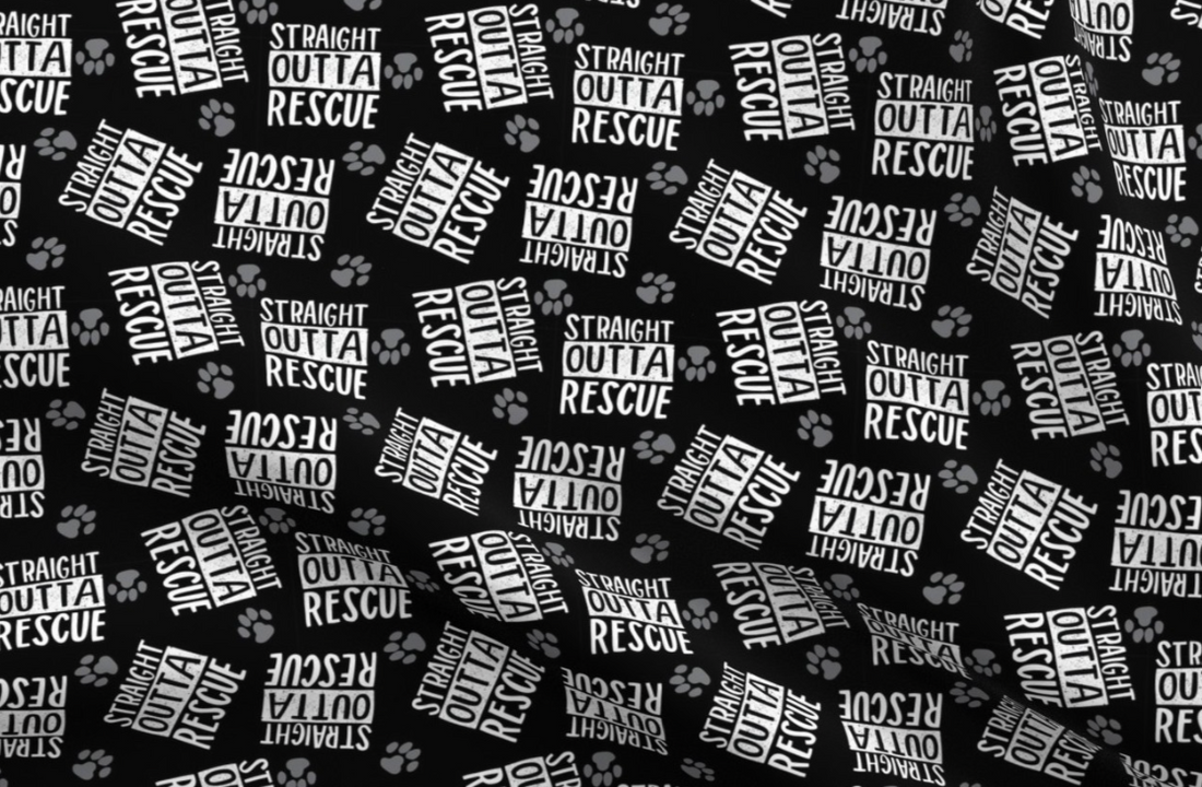 "Straight Outta Rescue" w/ Black Luxe Minky Blanket