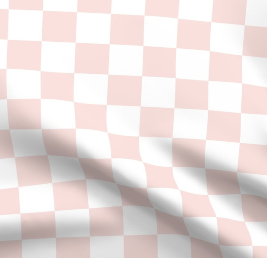Pink Checkered - Car Seat - 27x18" Luxe Minky Blanket (Mystery Backing)