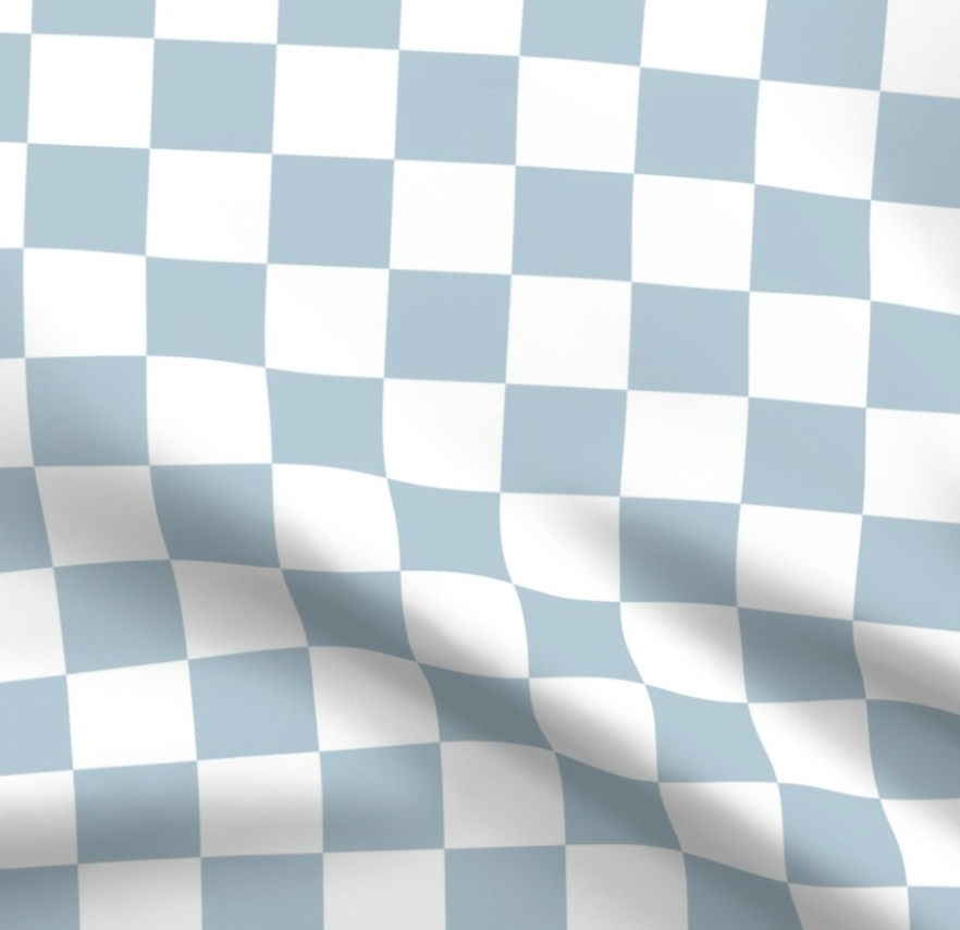 Blue Checkered - Car Seat - 27x18" Luxe Minky Blanket (Mystery Backing)