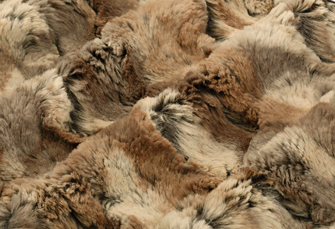 Brown Antlers on Black - Driftwood Wild Rabbit Adult XXL Luxe Minky Blanket