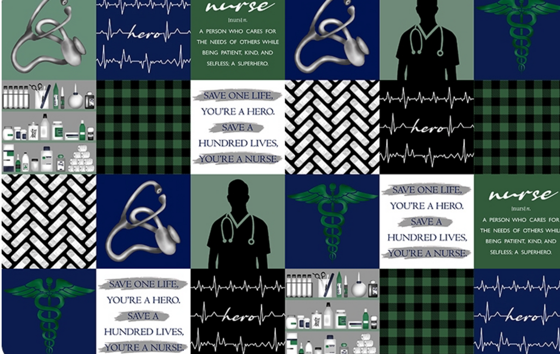 * NEW* "Nurse" Navy Luxe Minky Blanket - IN STOCK - (Made to order)
