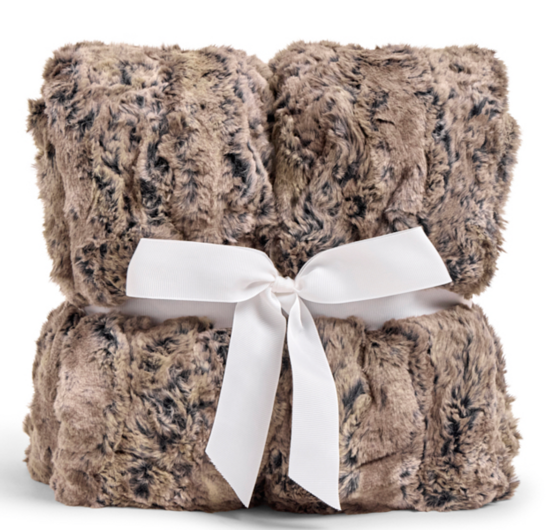 WALNUT Wild Rabbit - Adult Luxury Minky Blanket - Fast TAT