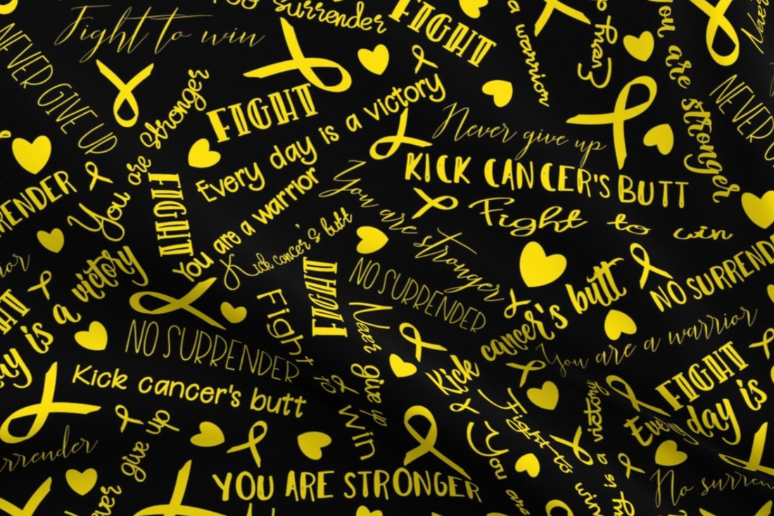 Cancer Sucks - Black Yellow - Adult Luxury Minky Blanket