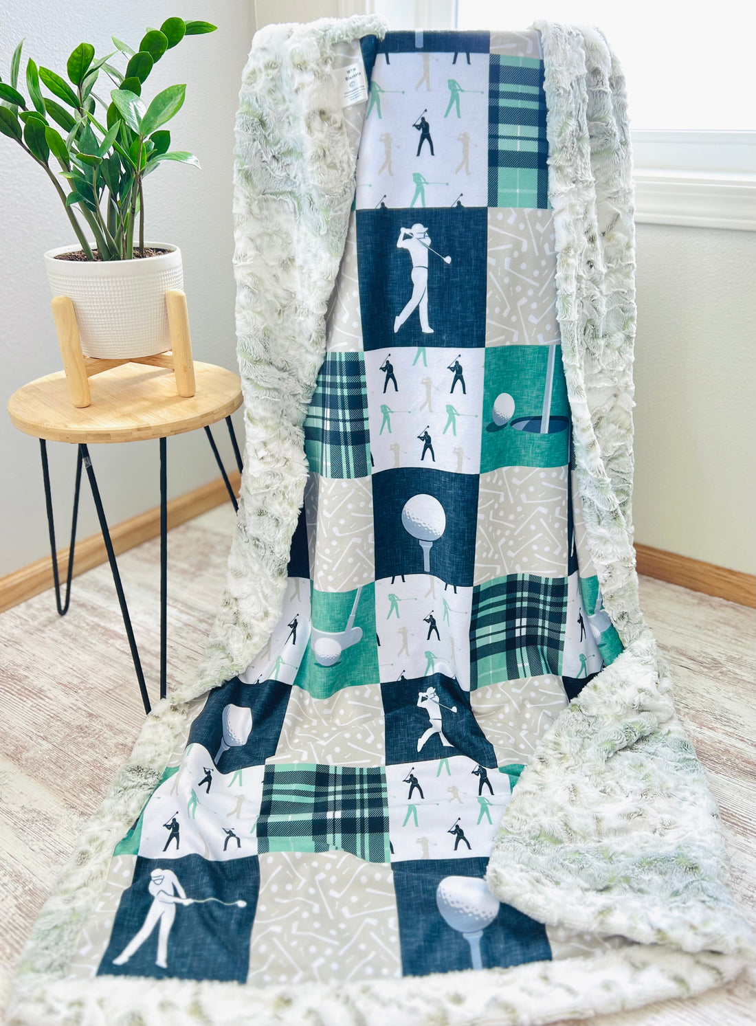Basil Owl Golf - Luxe Minky Blanket PRE-ORDER