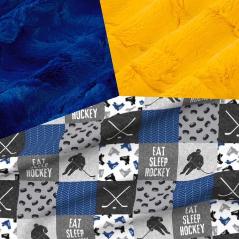 Eat. Sleep. Hockey - Aberdeen Cougars Luxe Minky Blanket - PRE-ORDER (Made to Order)