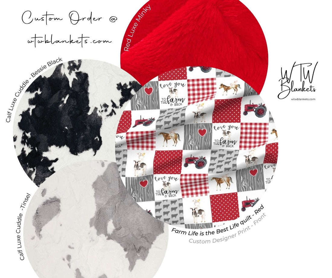 Farm Life is the Best Life quilt - Red - PRE-ORDER (Made to Order)