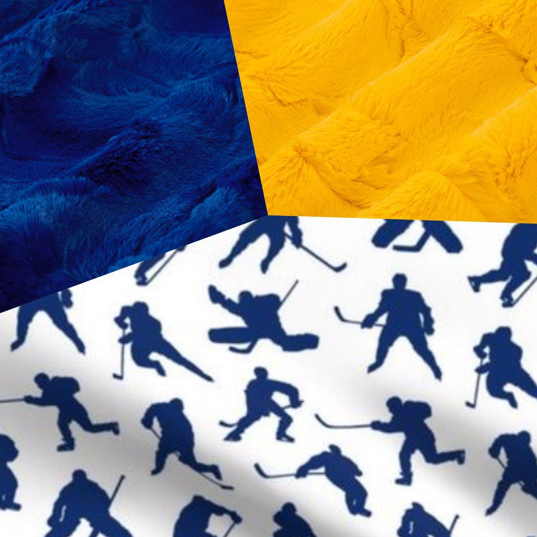 *Some IN STOCK * Blue Hockey - Aberdeen Cougars Luxe Minky Blanket - PRE-ORDER (Made to Order)
