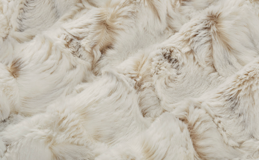 Natural Snowy Owl Luxe Cuddle Taupe backing - (Made to Order)