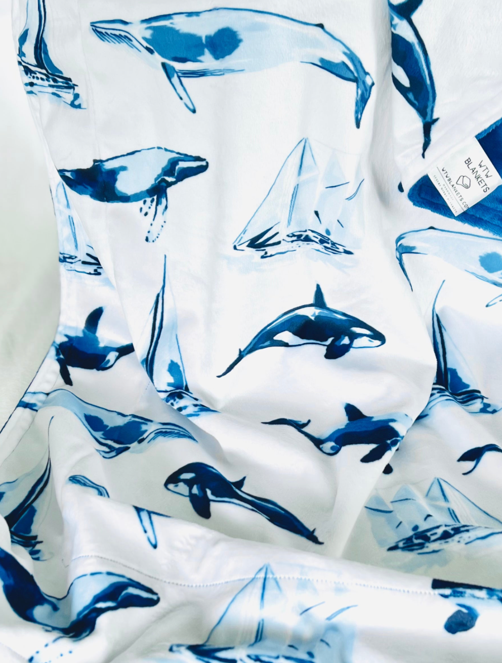 Whale Watching Luxe Minky - IN STOCK - (Made to Order)