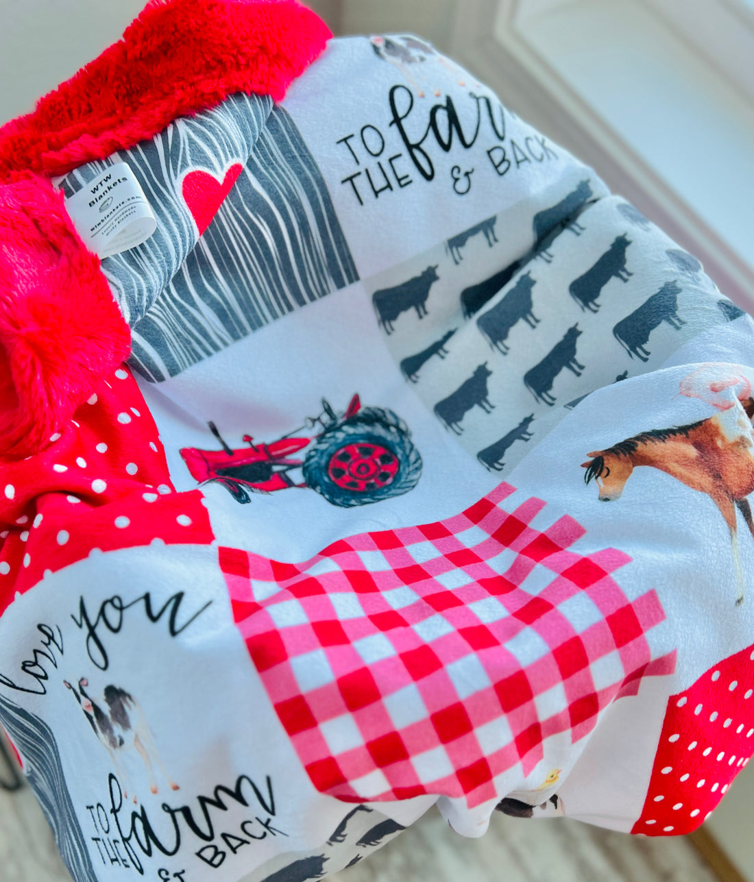 Farm Life is the Best Life quilt - Red - PRE-ORDER (Made to Order)