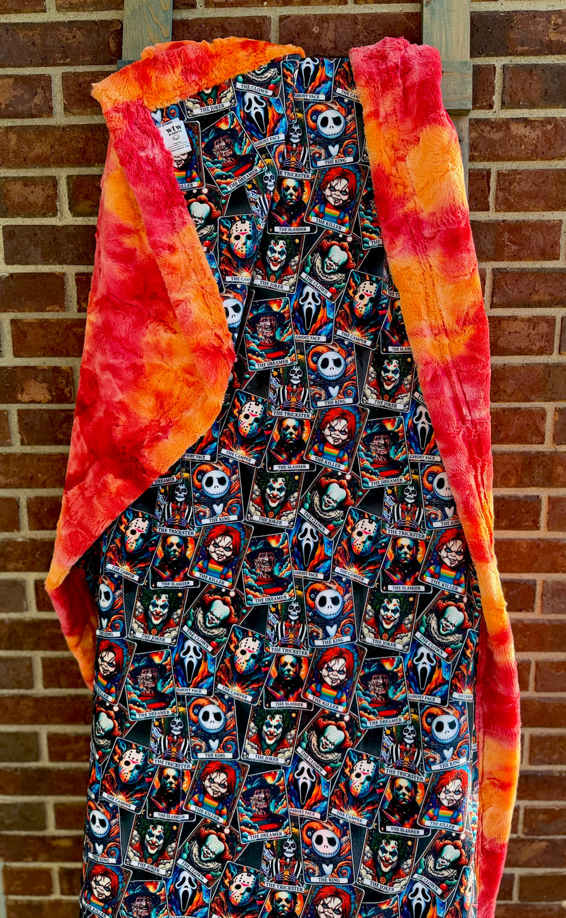 **WTW EXCLUSIVE** Firecracker Spooky Tarot - Adult Travel Luxury Minky Blanket - RTS
37x58”
