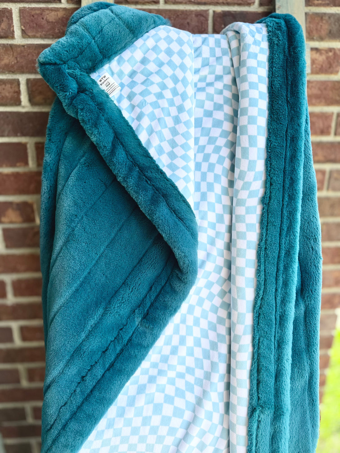 Raindrop Bayou Checkmate Luxury Minky Blanket - RTS