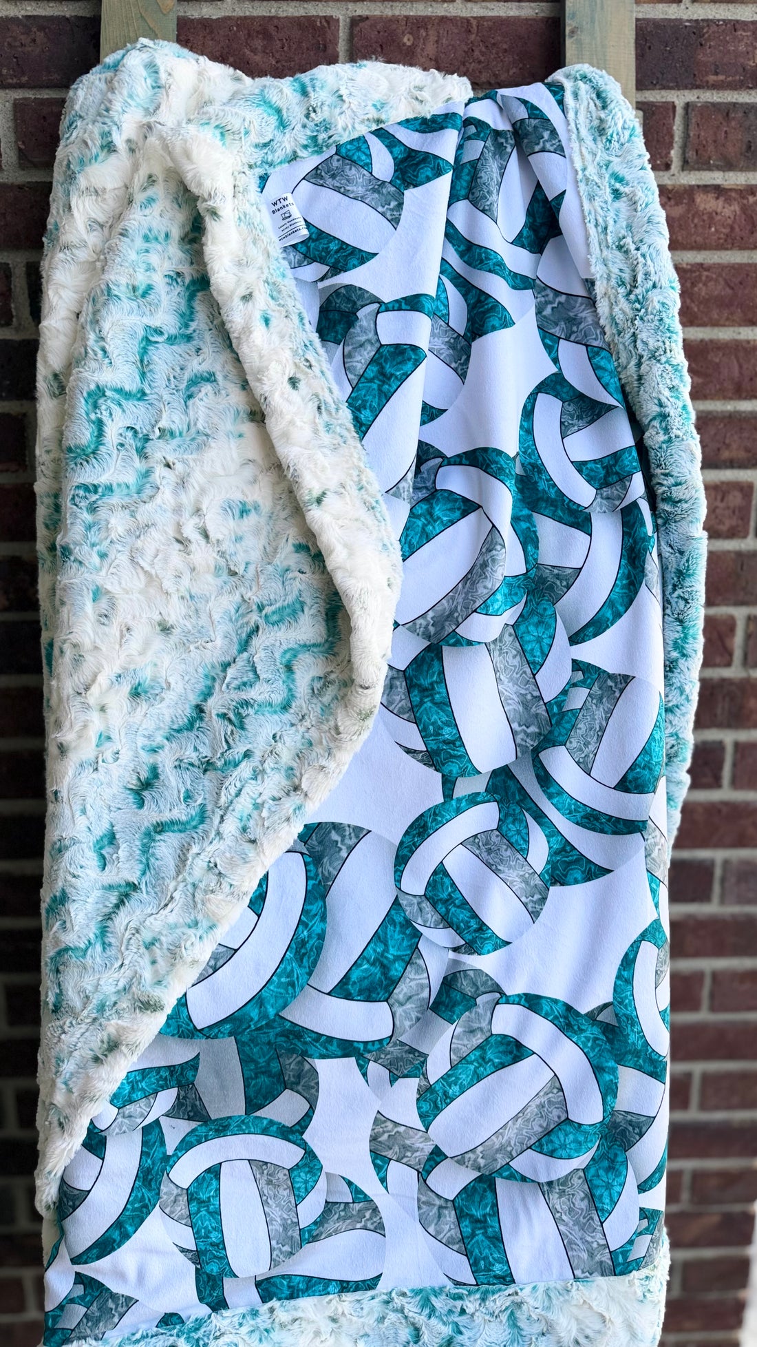 Teal Volleyball - Luxury Minky Blanket (PRE-ORDER)
