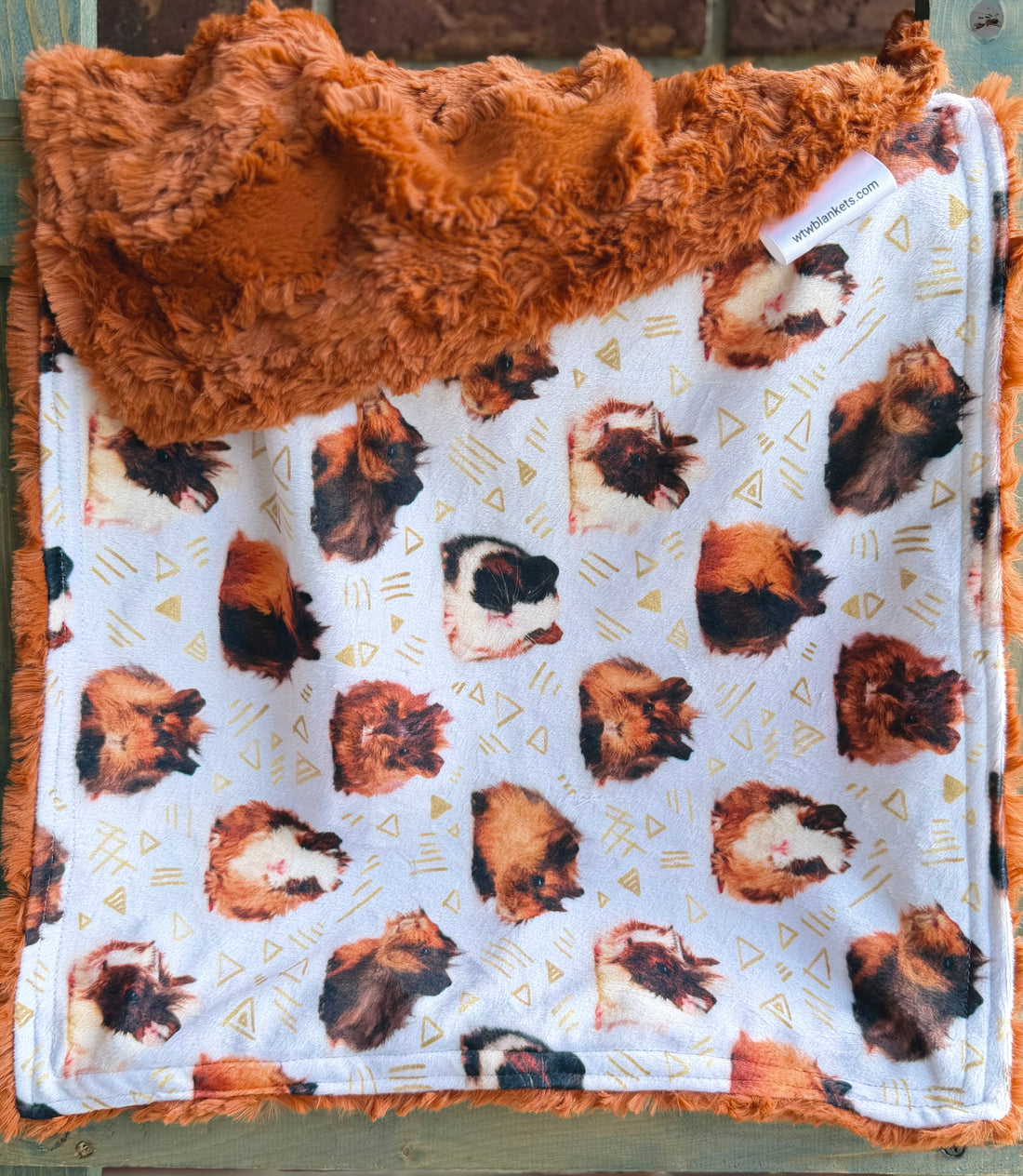 Ginger Hamster - Lovey Luxury Minky Blanket - 16x27" - RTS