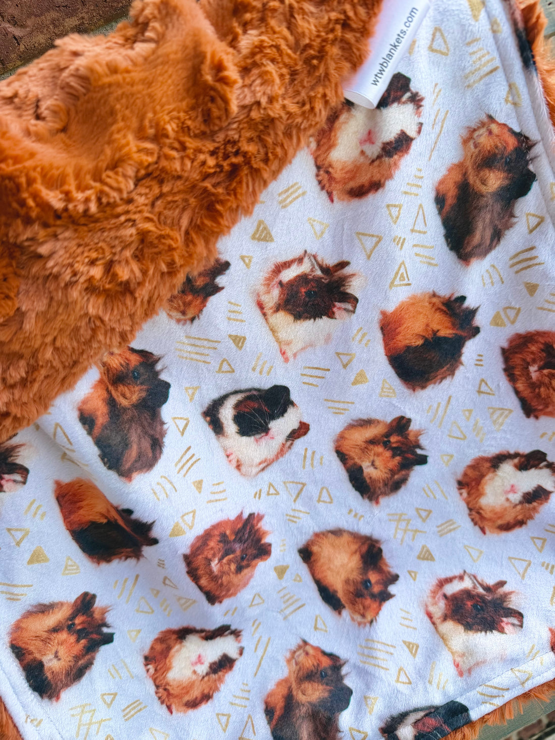 Ginger Hamster - Lovey Luxury Minky Blanket - 16x27" - RTS