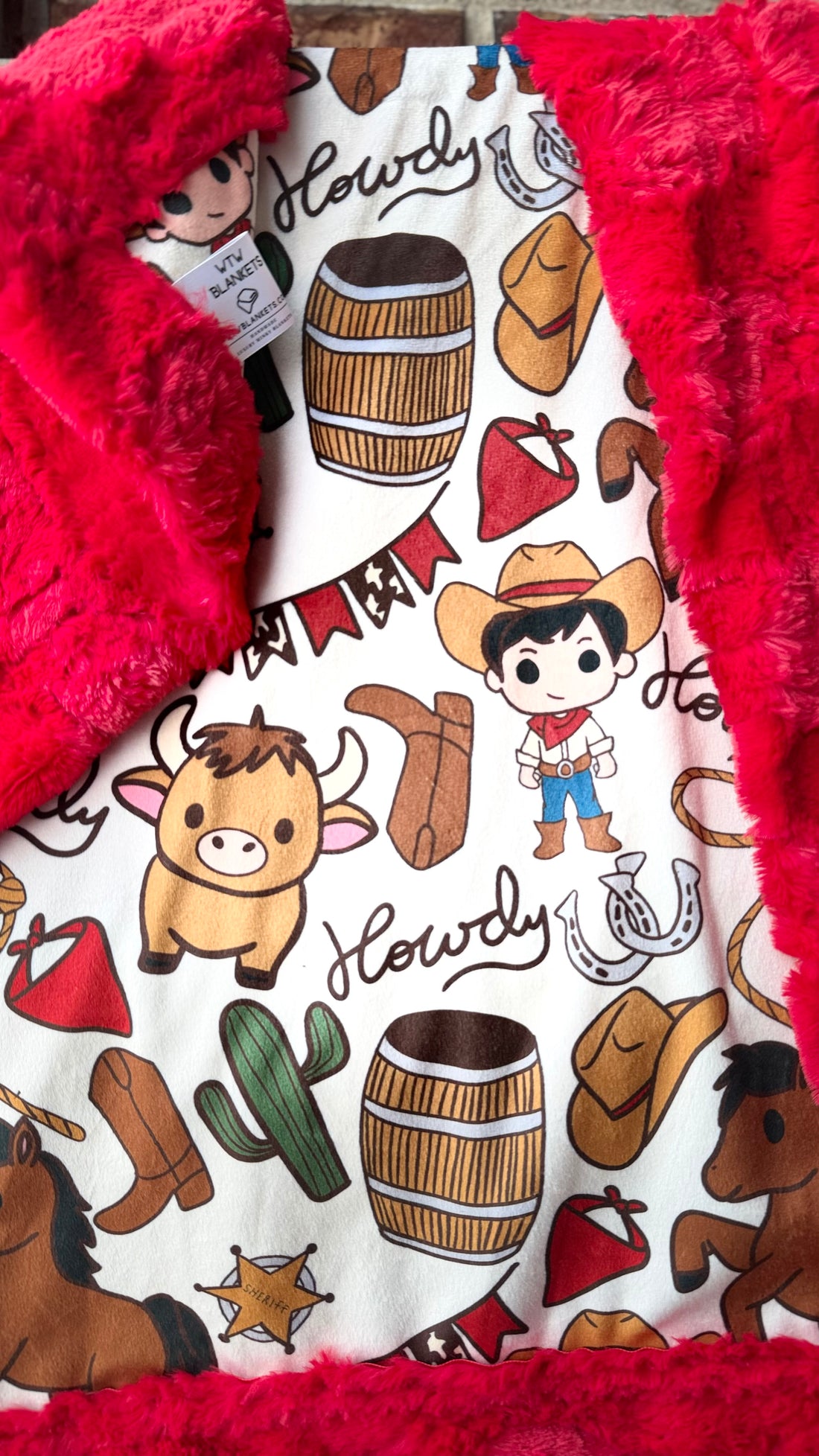 Cowboy HOWDY! - Luxury Minky Blanket - PRE-ORDER
