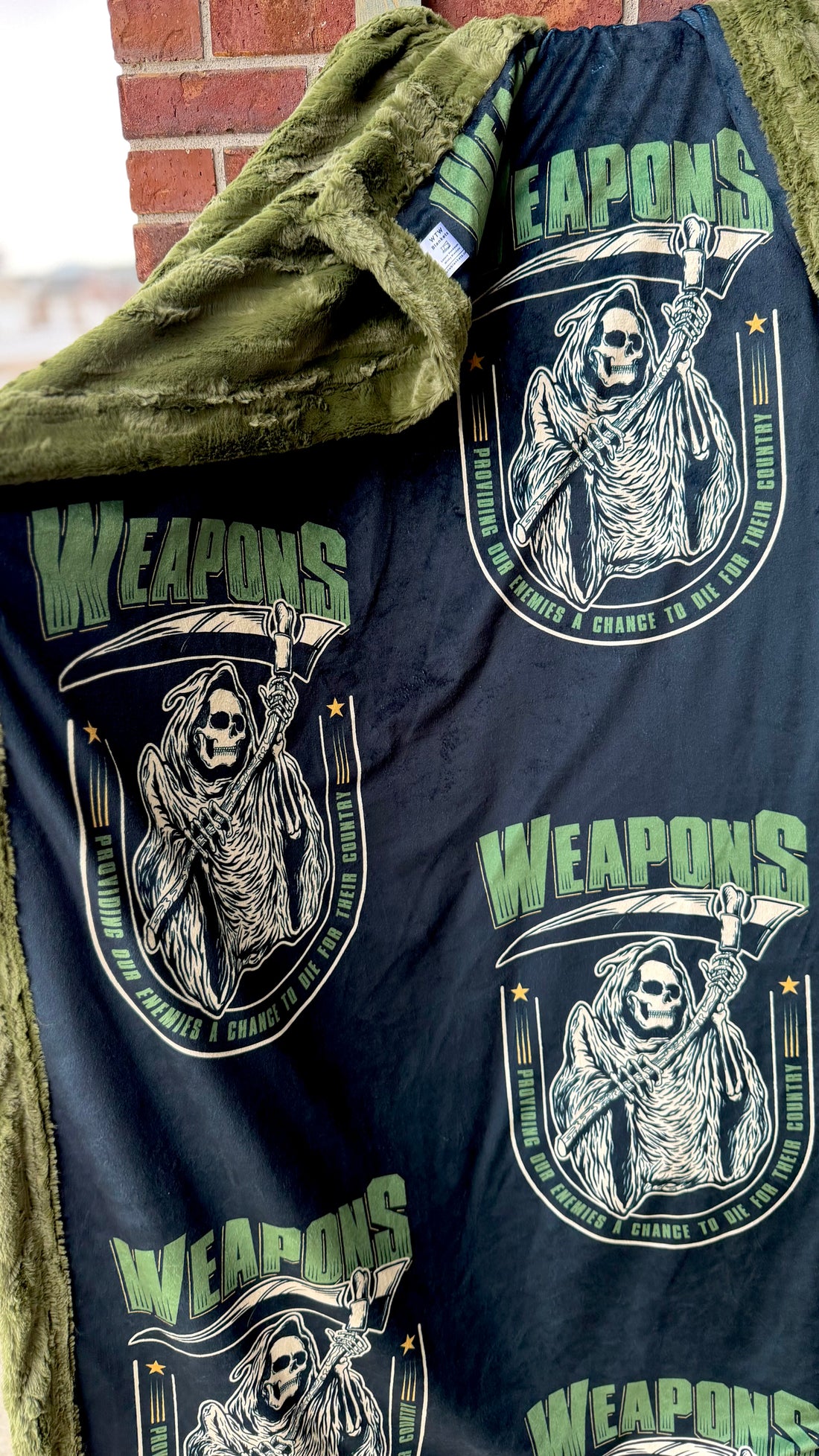 2W1 - WEAP0NS Custom Luxury Minky Blanket - PRE-ORDER