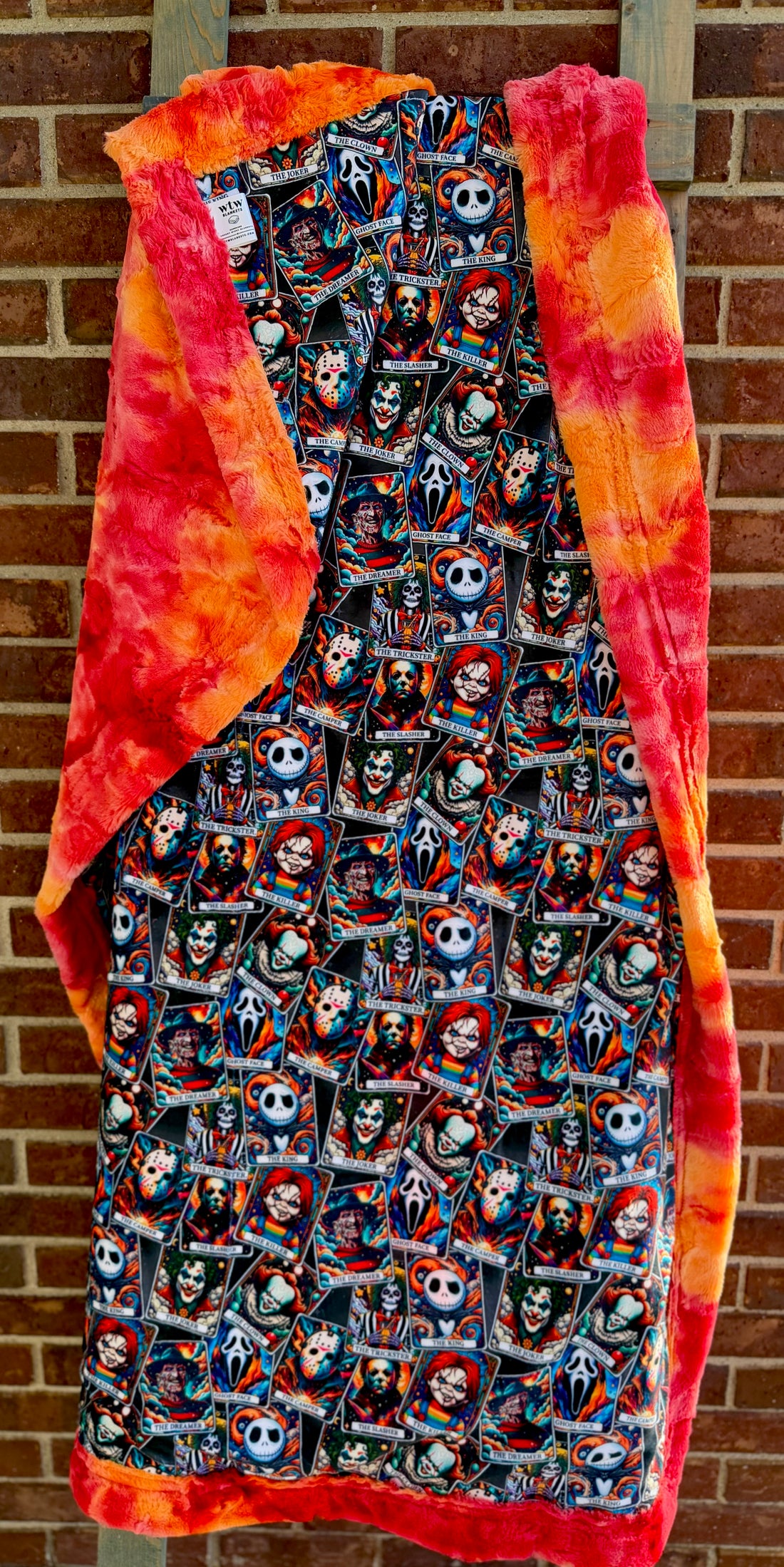 **WTW EXCLUSIVE** Firecracker Spooky Tarot - Adult Travel Luxury Minky Blanket - RTS
37x58”