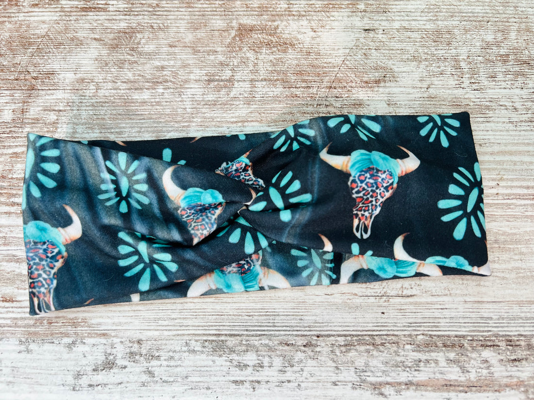 *FLAWED* turquoise rodeo headband