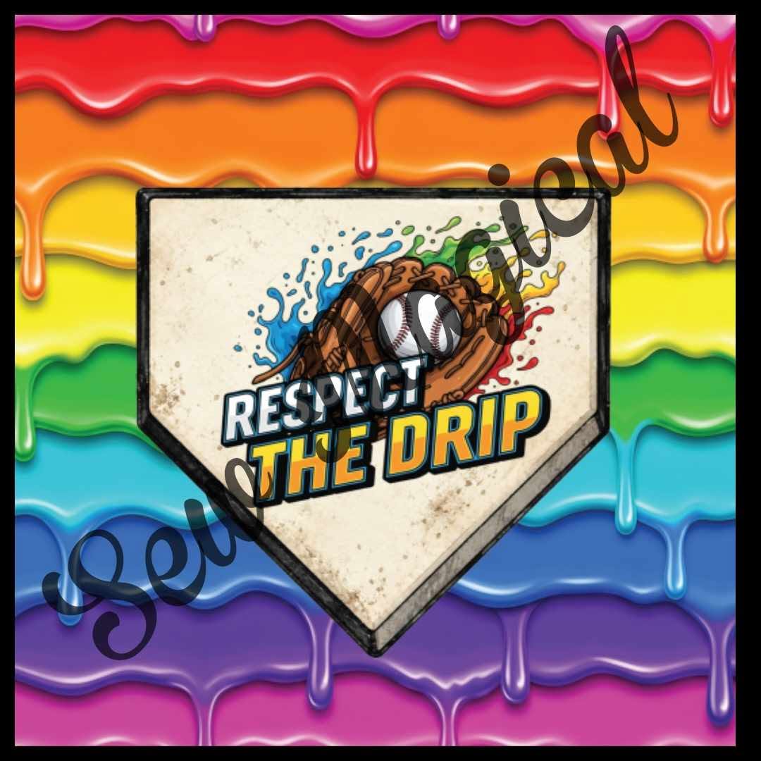Baseball LIFE - Rainbow Drip - Luxury Minky Blanket - PRE-ORDER (Choose backing after ordering)