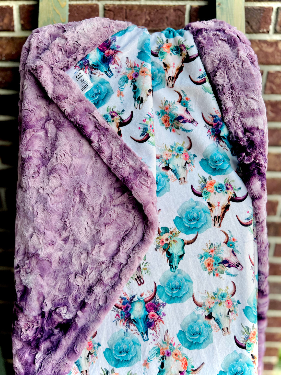 Elderberry Galaxy Skull Adult Luxury Minky Blanket