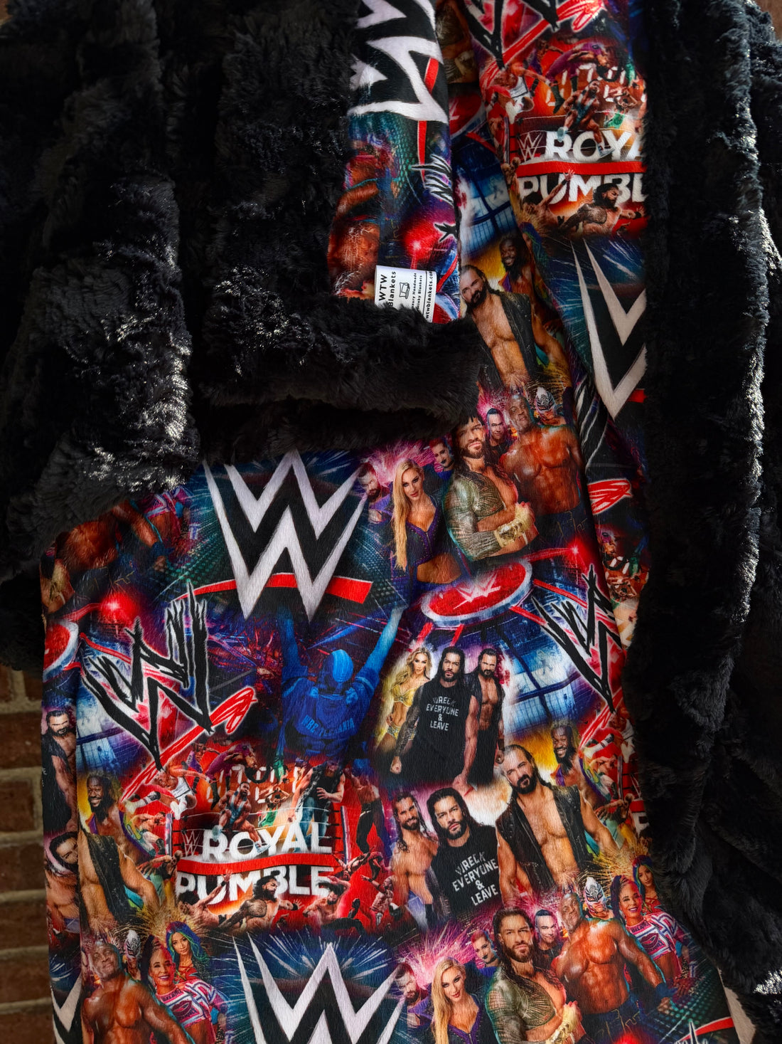 WW*E / Royal R. - black - Luxury Minky Blanket -  PRE-ORDER