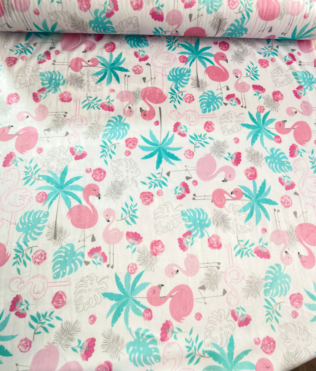 Flamingle Blush - Luxury Minky Blanket - IN-STOCK (NEW)